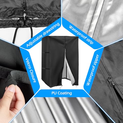 Squat Rack Cover, Waterproof Outdoor Gym Equipment Covers with Zipper for Squat Rack/Weight Lifting Rack/Home Gym Workout Equipment - size: 78"W x 24"D x 72"H