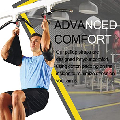 Hanging Ab Straps with Quick Locks - 1 Pair Gym Sling Straps for Pull Up Bar, Core & Abdominal Workouts