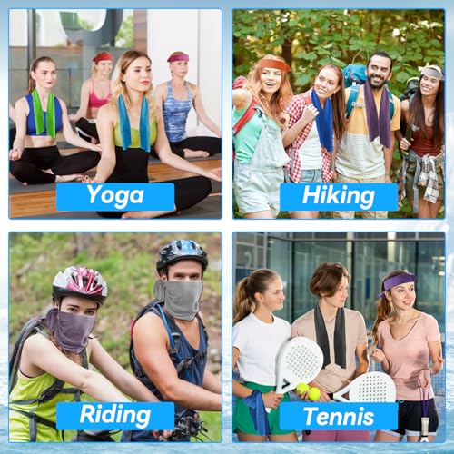 120Pcs Cooling Towels for Neck and Face 40 x 12 Inch Workout Ice Towel for Gym Sweat Microfiber Breathable Chilly Bulk Neck Wraps for Yoga Athletes Hiking Camping Travel Running Golf Outdoor Sport