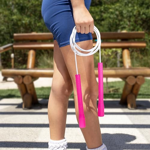 Elite Jumps Fit Rope or Fitness - Premium 4mm Pvc Speed Jump Rope - Indoor and Outdoor Exercise - Adjustable Cables, Aerobic Exercise, Gym & Home Fitness Workouts & More