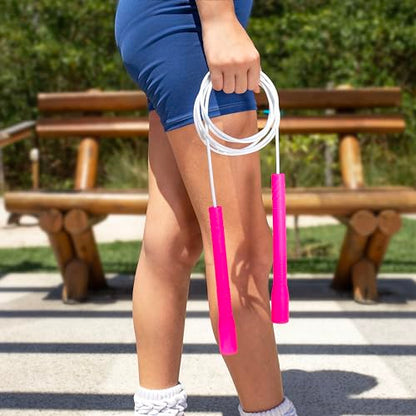 Elite Jumps Fit Rope or Fitness - Premium 4mm Pvc Speed Jump Rope - Indoor and Outdoor Exercise - Adjustable Cables, Aerobic Exercise, Gym & Home Fitness Workouts & More