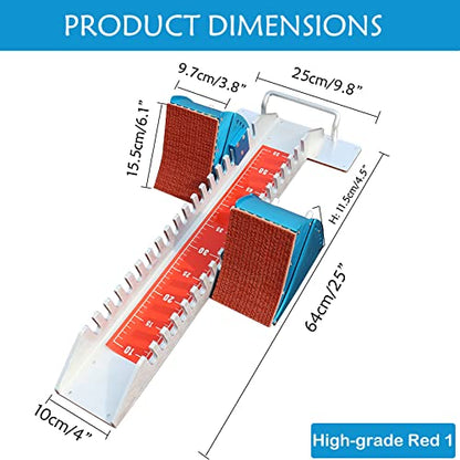 Multi-Function Lightning Starting Block Sprinter Pedals 6 Angle Adjustable Sprinter Track and Field Aluminum Suitable for Plastic Runway Cinder Track - color: Red, size: 25inch