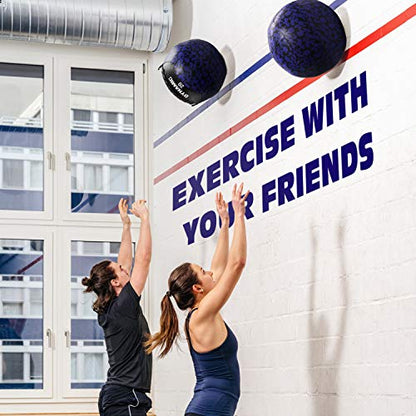 Yes4All Wall Ball, Soft Leather Weighted Iron Sand Ball for Dynamic Multifunctional Exercise, 6 LB - 30 LB - color: B. Soft Surface - Dynamic, style: F. 20LB