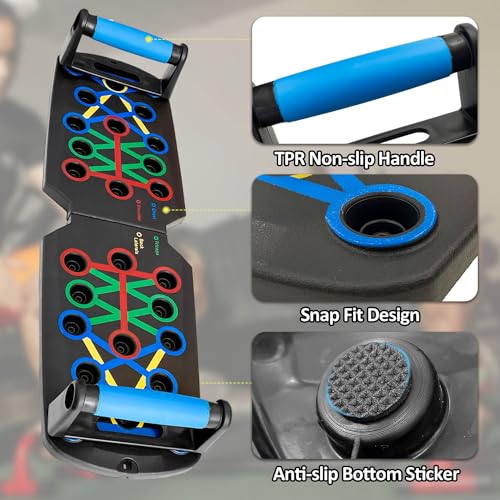 Sutekus Push Up Board for Men & Women Multi-function Detachable Push Up Bar for Strength Training Portable Home Gym Workout Equipment
