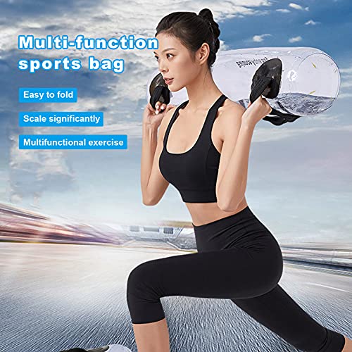 PVC Folding Yoga Weight Bearing Water Bag, Adjustable Aquabag for Fitness Training, Water Filled Sandbag with Durable Nylon Handle for Strength Muscle Workout