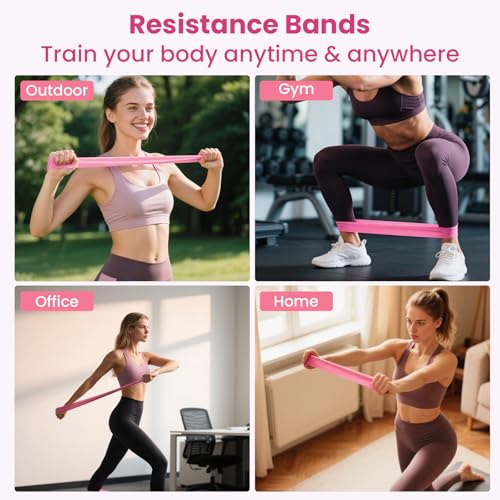 Accessories Resistance Bands for Pilates Board, Exercice Loop Bands for Reformer, Pilate Starter Set of Stretch Bands for Women ＆Pilates Board
