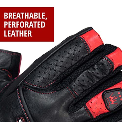 Weightlifting Gloves for Gym Fitness Crossfit Bodybuilding - Workout Gloves for Men & Women - Dominator Leather Crossfit Cross Training Gloves Wrist Strap Wrap - Best Weight Lifting Gloves with Wrist Support for Heavy Lifting - 1 Year Replacement Warranty