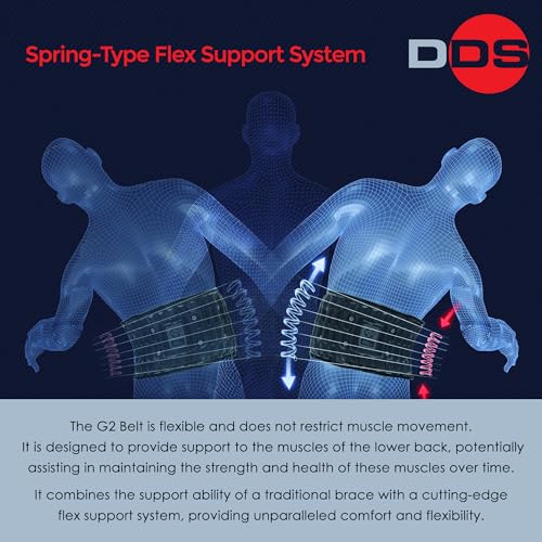 DDS, Inc. G2 Lumbar Decompression Belt, Pneumatic Air Decompression Back Brace for Men and Women, Lower Back Stability for Work, Home, Driving, Lifting, and Daily Wear for All Activity –Small