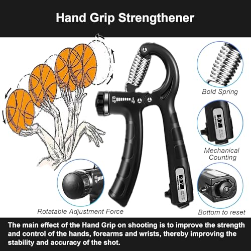 Basketball Training Equipment, Agility Footwork Training Mat, Dribble Trainer, Basketball Practice Aids with Training Mat, Agility ladder, Grip Strengthener, Resistance Bands