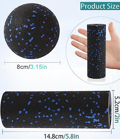Mini Foam Roller - Muscle Massage Rollers for Trigger Point Therapy, Myofascial Release, Deep Tissue Fitness Massage & Relax Tight Muscles, Peanut Ball