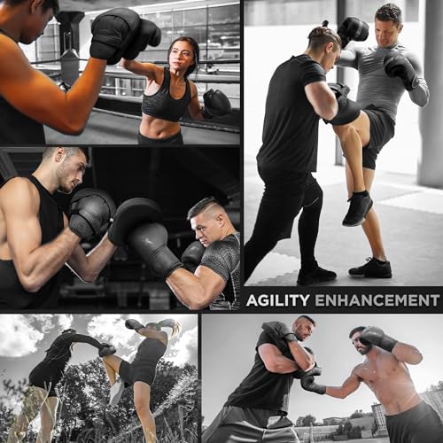 RDX Boxing Pads Curved Focus Mitts, Maya Hide Leather Kara Hook and jab Training Pads, Adjustable Strap Ventilated, MMA Muay Thai Kickboxing Coaching Martial Arts Punching Hand Target Strike Shield - color: Golden
