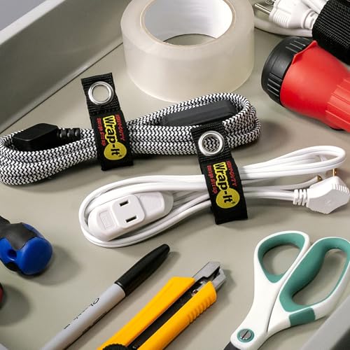 Heavy-Duty Wrap-It Storage Straps - 7" (6-Pack) Silver - color: Silver, size: 7-in. (6-Pack)