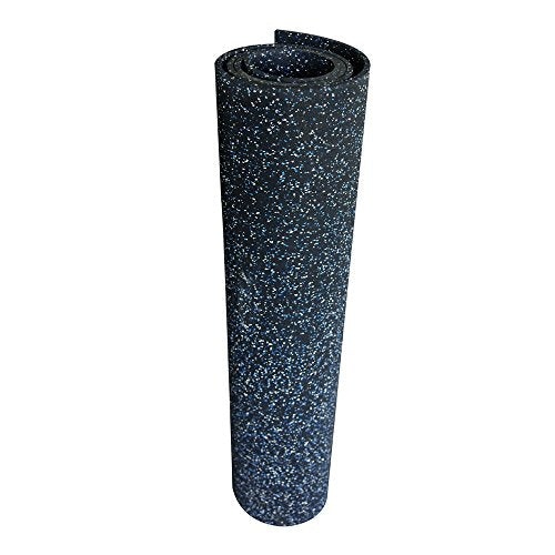 Rubber Cal Elephant Bark Floor Mat - color: Blue Dot, size: 3/16-Inch x 4 x 4.5-Feet