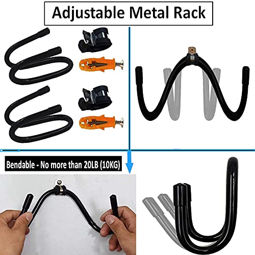 AUXPhome 2 Pack Wall Storage Display Rack - Bow Hanger Hooks Wall Holder - No Scratches - Hold up to 20 Lbs - Hold 2 Bows