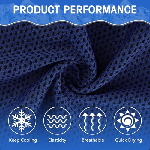Hosuly 30 Pack Cooling Towels 40"x12" - color: Navy Blue