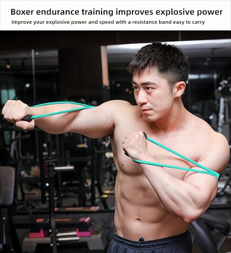 𝘀𝗮𝗻𝘀𝗲𝗻𝘄𝗮𝗻𝘄𝗼 Boxing Resistance Bands for Speed, Strength – Ideal for Fighters, Fitness Enthusiasts to Enhance Combat Techniques and Home Training with Varied Resistance Levels - color: Green