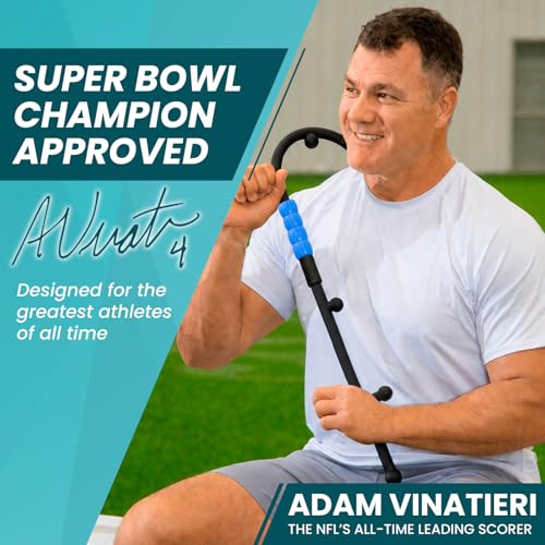 Vive Massage Cane with Roller - Interchangeable Heads - Trigger Point Tool - Neck, Back, Shoulder, Muscles Massager Handheld - Manual Self Massager - Muscle Knot Remover - Deep Tissue Pain Relief - style: Massage Cane with Roller