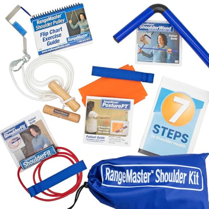 RangeMaster Pro Level All in one Shoulder Home Recovery Kit │ Shoulder Surgery Rehab│ Frozen Shoulder Exercise Kit │Guided Shoulder Recovery Kit