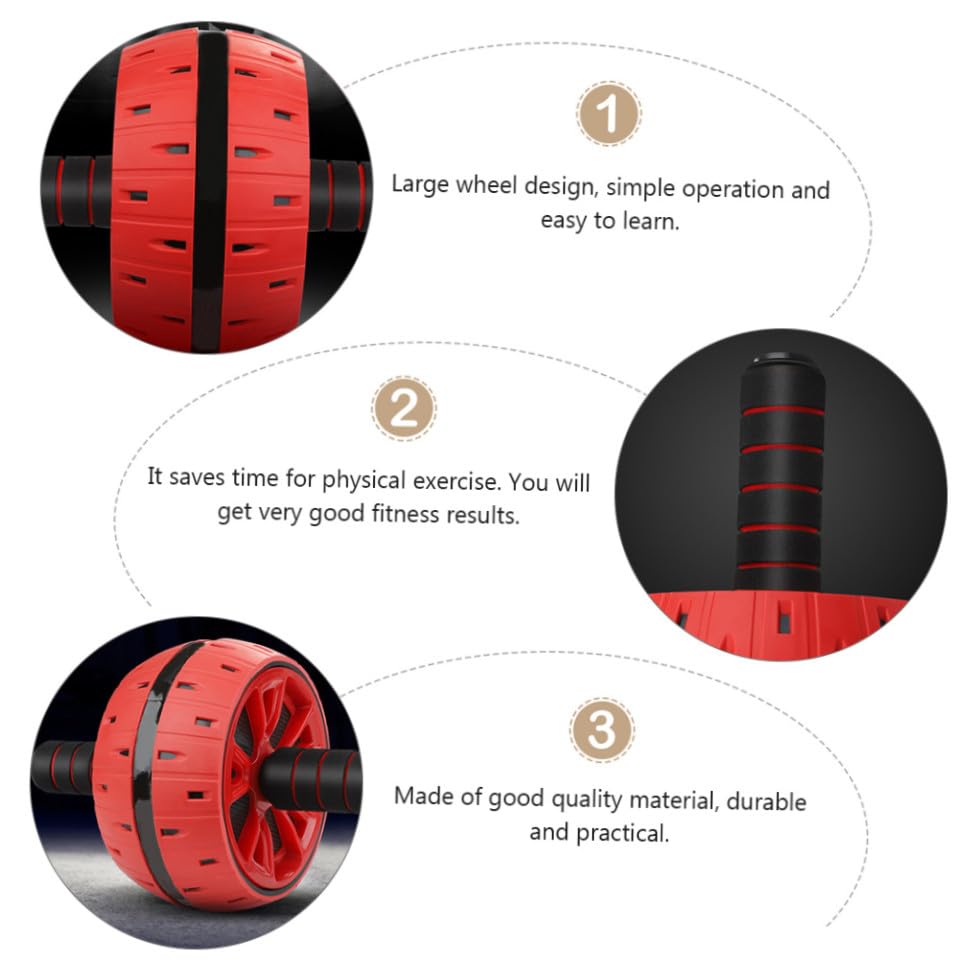 Silent Ab Roller Wheel for Core Strengthening Fitness Abdominal Muscle Trainer with Knee Mat Suitable for Men Women Beginners and Experts Home Gym Exercise Equipment