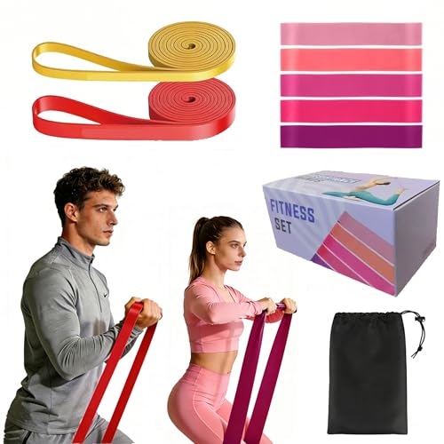 Home Workout Pilates Kit for Women, Better me Pilates Ring and Ball Set Essentials Equipment, with 5 Resistance Bands, Massager Roller, Yoga Starter Accessories for Toning Arms, Thighs & Core