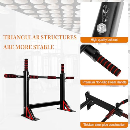 Multi-Functional Pull Up Bar for Home Gym, Multi-Grip Strength Training Fitness Chin Up Bar, 250 lbs Capacity