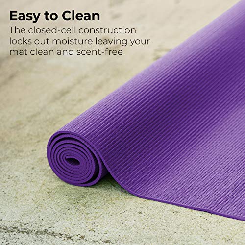 10-Pack Yoga Mat, 68" x 24" Non Slip Exercise Mat, 4mm Thick Gym Mat for Fitness and Stretching, Bulk Non Toxic Yoga Mats for Schools and Studios