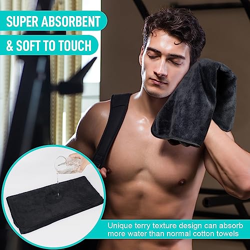 Microfiber Gym Towels Super Absorbent Compact Travel Workout Towel Quick Dry Camping Sweat Towel for Sports Beach Swimming Backpacking Hiking and Yoga Men Women 16 Inch X 32 Inch