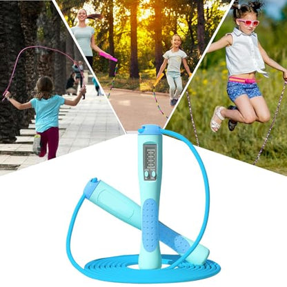 Counting Jump Rope - Skip Rope With LED Display | Digital Jump Rope | Smart Skipping Rope With Counter | Workout Jump Rope Adjustable Jump Ropes For Fitness Home Gym, Exercise, Burn Calories