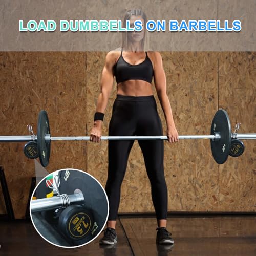 J Bryant Loading Dumbbells Strap for Dip Belt Squat Pull-up,Load Dumbbells Kettlebells on Barbells Weightlifting Accessory