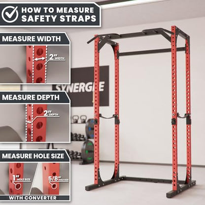 Synergee Safety Straps – Fits 2x2 2x3 3x3 Racks 750 lb - color: a) 2x2 x 23"