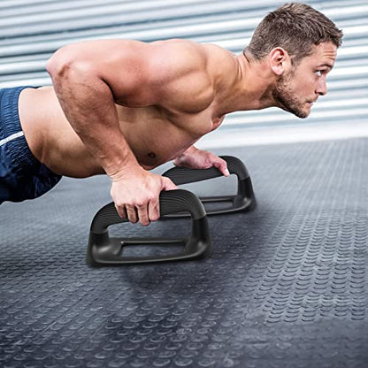 Kipika Push Up Bars Bundle - Anti-Slip Soft Plastic Handles, Stable Non-Slip Base, Perfect for Floor Strength Training, Chest, Arms, and Core Workout