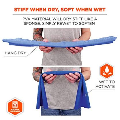 Ergodyne Chill Its 6602 Cooling Towel, Long Lasting Cooling Relief,Lime 29.50" x 0.50" - color: Lime