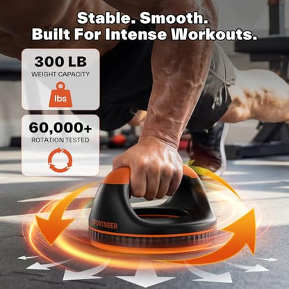 Sportneer 3-in-1 Rotating Push Up Bars, Push Up Stands & Push Up Handles for Floor, 360° Rotation for Wrist-Friendly Training with Detachable Twist Board, Non-Slip Home Gym Equipment 300lbs