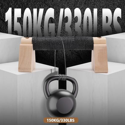 Push Up Bar 2Pcs, Wooden Calisthenics Equipment for Men & Women Strength Training, Pushup Handles with Non-Slip Base