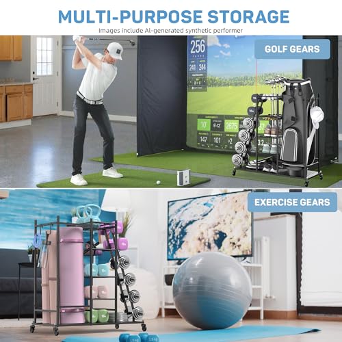 PLKOW Weight Rack for Dumbbells, Home Gym Storage for Dumbbells Yoga Mat Kettlebells, Yoga Mat Storage Rack for Garage, Home Gym