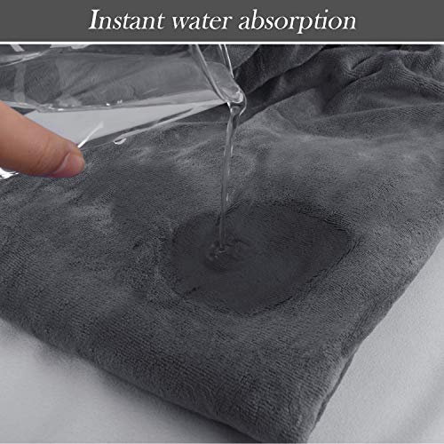 SINLAND Microfiber Men's Bath Spa Sauna Wrap Around Towel, Grey, 24x63In - color: Grey