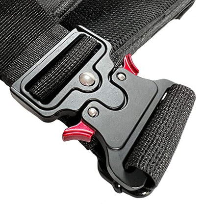 HD Vest Metal Buckles | Adjustable Weighted Vest | Heavy Duty Vest with Metal Buckles for Cross-training Calisthenics training - color: Black
