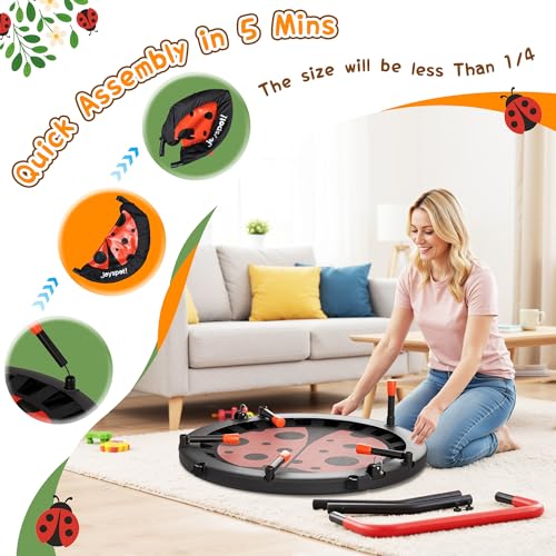 Premium 3FT Foldable Toddler Trampoline for Kids Ages 3-6, 36 Inch ASTM Certified Mini Trampoline with Adjustable Handle, 100 lbs Capacity, Quiet Elastic Bands, Safe for Indoor Outdoor Use - style: Black