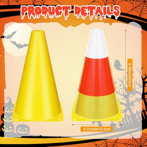 Candy Corn Ring Toss Game Plastic Cones 9 Inch Training Traffic Cones Sport Training Agility Field Marker for Youth Soccer Skating Practice