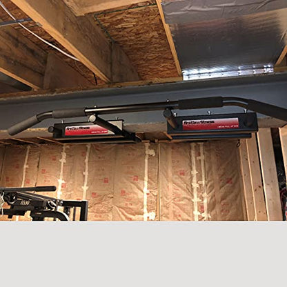 600 LBS Limit - Extreme I-Beam Pull Up Bar - Bent Bar - Rubber Grips
