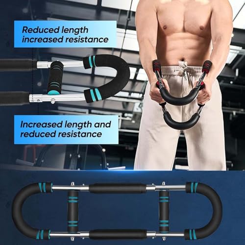 Arm Trainer–Full Body Resistance Strength Bar with Adjustable Tension|Chest, Arms,Shoulders&Core Workout Equipment for Home Gym&Travel Fitness