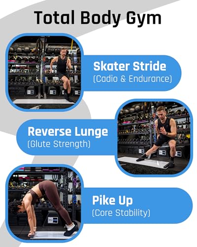 6ft / 5ft Slide Board for Exercise - with Booties & Polish - Sports Cardio Equipment for Home Workouts - Hockey training, Sliders for Working Out, Slide & Balance Board for Agility & Rehab