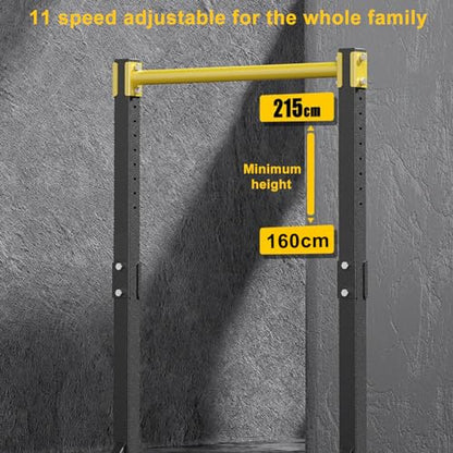 Pull Up Dip Station, Portable Power Tower, Free Standing Pull Up Bar for Home, Gym, 11 Levels Height Adjustment, 400LBS