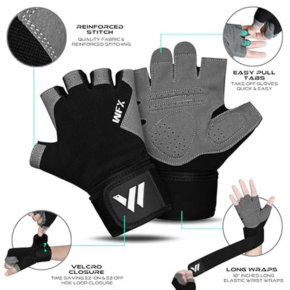 WESTWOOD FOX Gym Gloves Fitness Training Anti Slip Shock-Absorbing Weight Lifting Gloves Padded Grip Breathable Fingerless Workout Support for Men Women Cycling Exercise