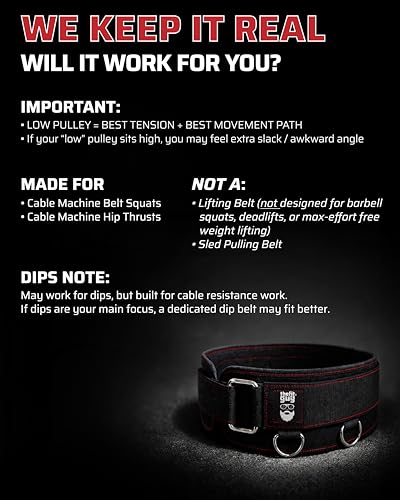 THEFITGUY Original Multi-Attachment Belt for Cable Squats & Hip Thrusts