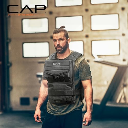 CAP Adjustable Weighted Vest 20–150 lbs for Strength Training, Running & Workouts, Weight Vest for Men & Women, Fitness Training Vest - style: 80lbs