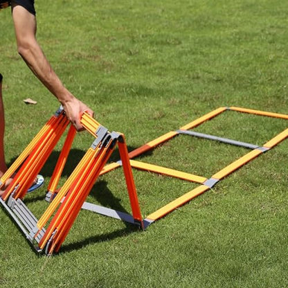 Speed Ladder, Vertical Jump Trainer, Agility Training Ladder for Foot Exercise, Foldable Training Equipment, Instant Set-up, Tangle-Free