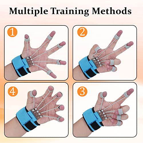 Finger Exerciser,4 Resistance Levels Finger Strengthener for Hand Therapy, Rock Climbing - Relieve Pain for Arthritis, Carpal Tunnel, Hand Strengthener and Finger Strengthener