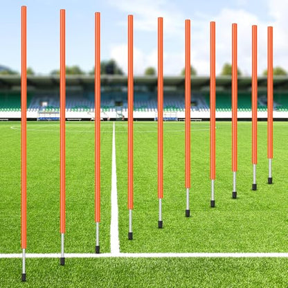 Blulu 5/10/30pcs Training Agility Pole,5ft Adjustable - color: Orange