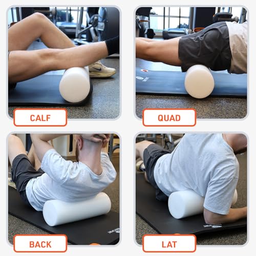 Body Sport Foam Roller, Full Round 6 in. x 18 in. – Lightweight & Durable for Flexibility, Strengthening & Rehab – High-Density Foam for Muscle Reeducation, Spinal Stabilization & Pressure Relief - size: Full Round 6 x 18 in
